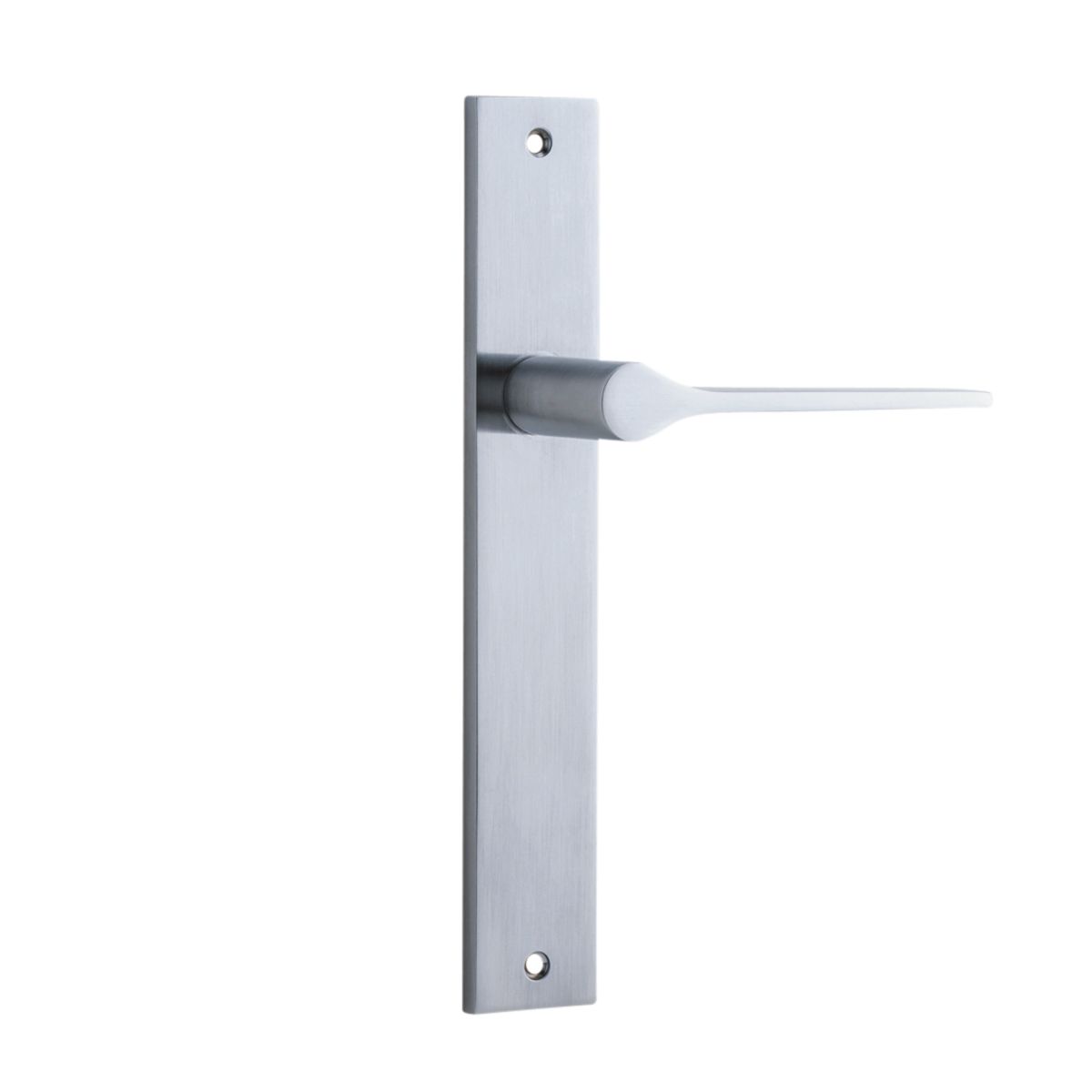 12254 - Como Lever - Rectangular Backplate - Brushed Chrome - Passage