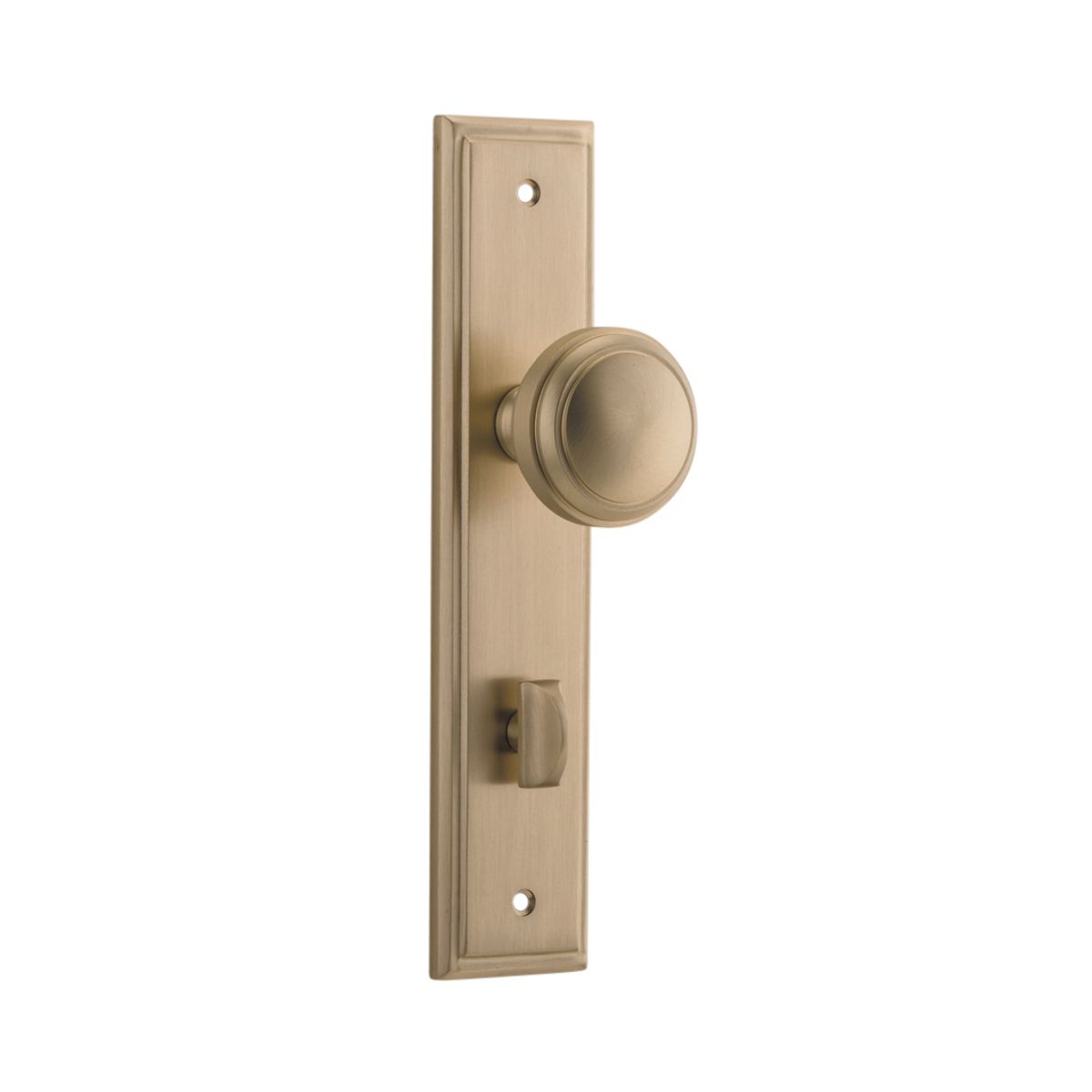 15338P85 - Paddington Knob - Stepped Backplate - Brushed Brass - Privacy