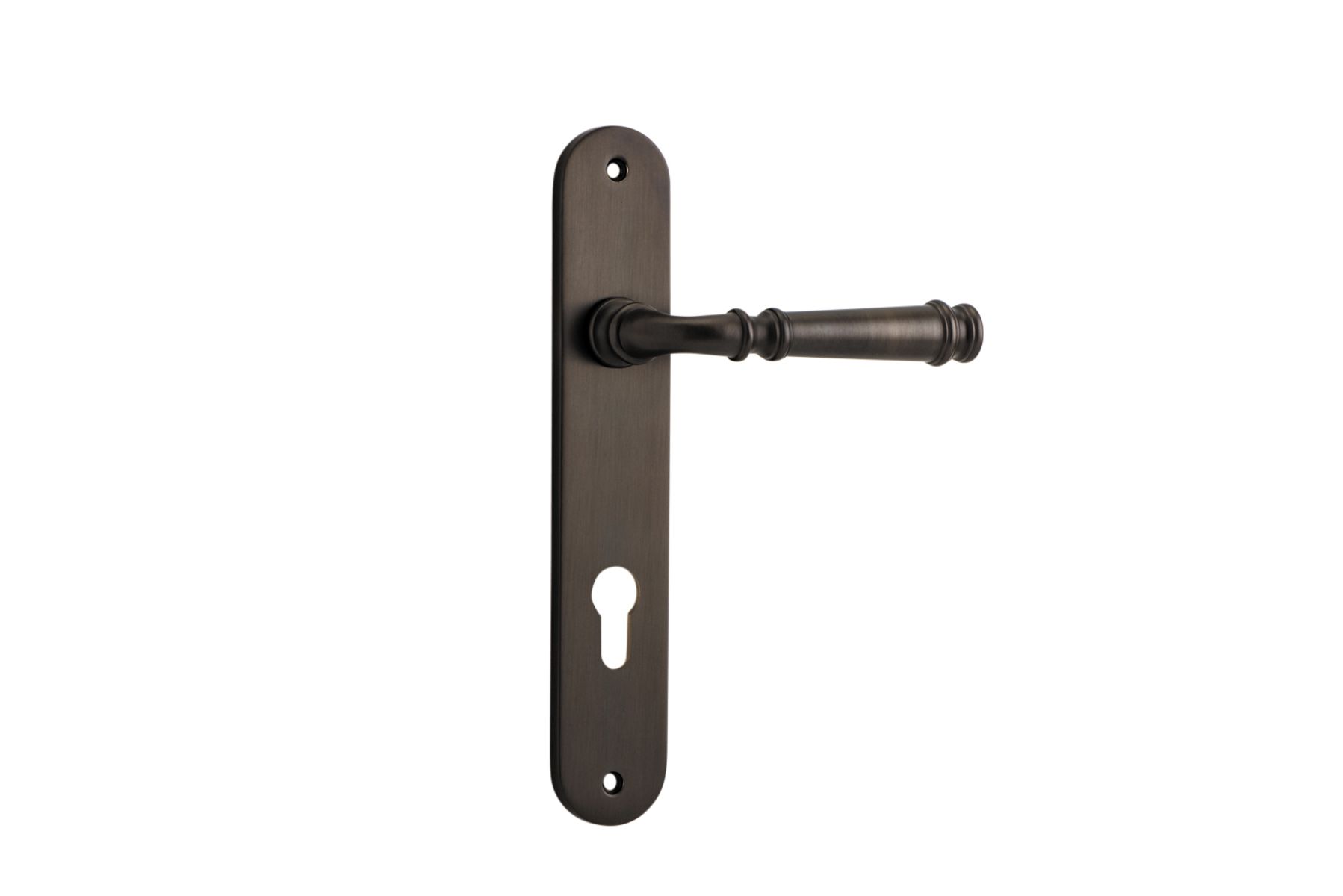 10730E85 - Verona Lever - Oval Backplate - Signature Brass - Entrance