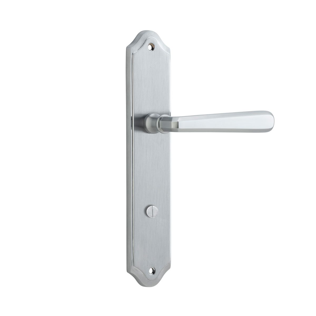 12374P85 - Copenhagen Lever - Shouldered Backplate - Brushed Chrome - Privacy