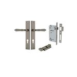 16800KENTR60KT - Sarlat Lever - Rectangular Backplate Entrance Kit with High Security Lock - Graphite PVD - Entrance