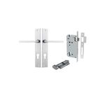 12202KENTR60KT - Baltimore Lever - Rectangular Backplate Entrance Kit with High Security Lock - Brushed Chrome - Entrance