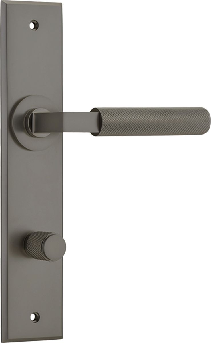 16896P85 - Brunswick Lever - Chamfered Backplate - Graphite PVD - Privacy