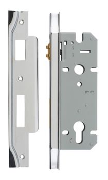 Rebated 85mm Euro Roller Mortice Locks - 45mm Backset