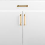 22110B - Brunswick Cabinet Pull with Backplate  - CTC160mm - Brushed Gold PVD