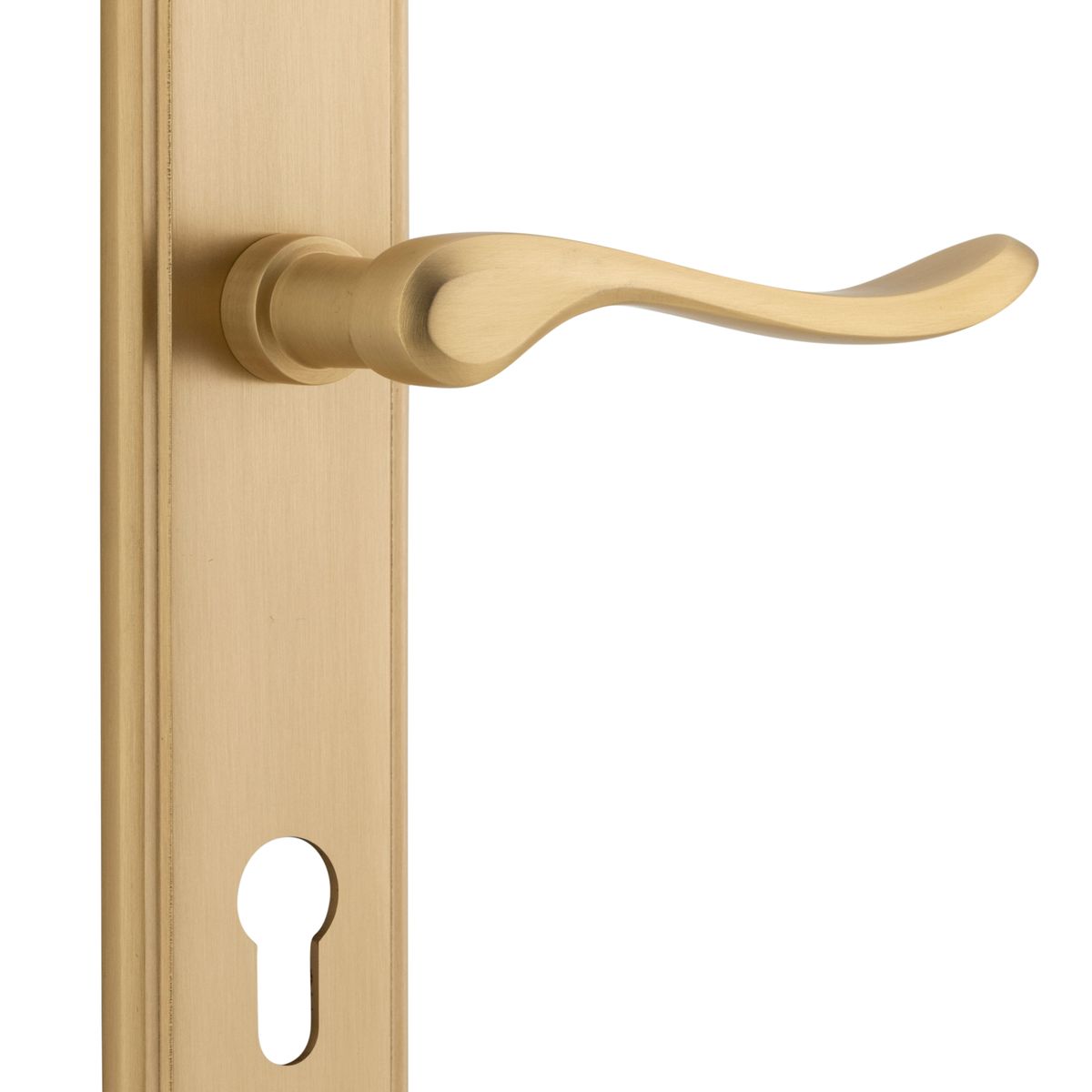 15426E85 - Stirling Lever - Stepped Backplate - Brushed Brass - Entrance