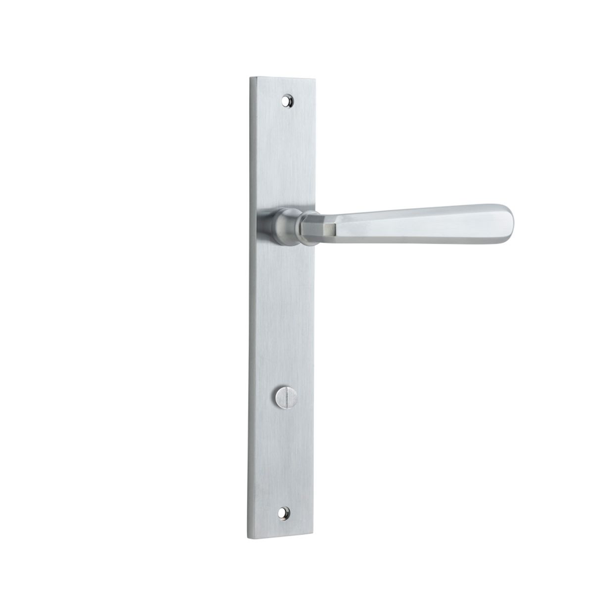 12372P85 - Copenhagen Lever - Rectangular Backplate - Brushed Chrome - Privacy