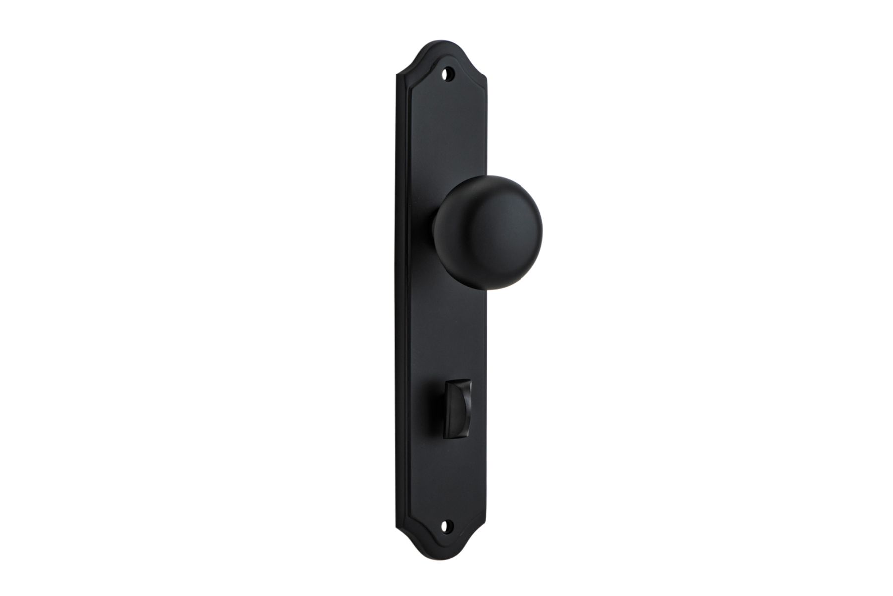 12828P85 - Cambridge Knob - Shouldered Backplate - Matt Black - Privacy