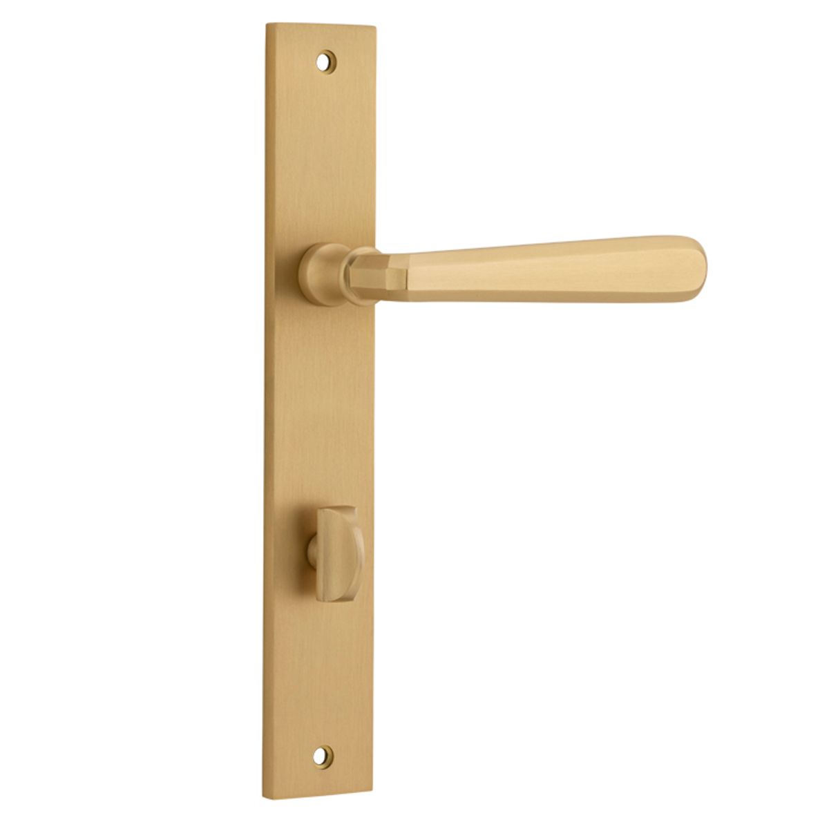 15372P85 - Copenhagen Lever - Rectangular Backplate - Brushed Brass - Privacy
