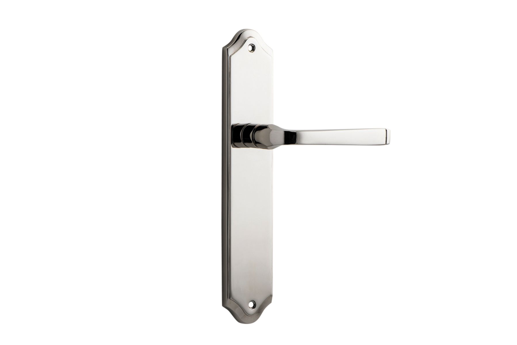 14220 - Annecy Lever - Shouldered Backplate - Polished Nickel - Passage