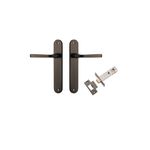 10732KPASS60 - Annecy Lever - Oval Backplate Passage Kit - Signature Brass - Passage