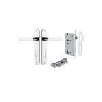 11864KENTR60KT - Osaka Lever - Oval Backplate Entrance Kit with High Security Lock - Polished Chrome - Entrance