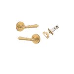 9199KIBPRIV60 - Sarlat Lever - Round Rose (Inbuilt Privacy) - Brushed Brass - Privacy