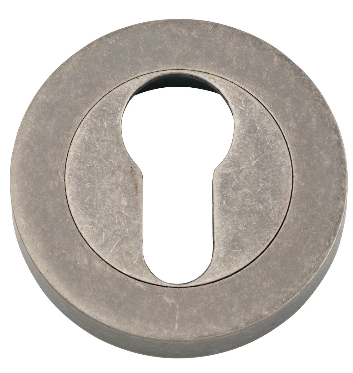 9307 - Euro Escutcheons -  Round - Distressed Nickel