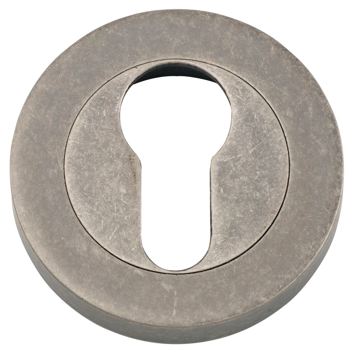 9307 - Euro Escutcheons -  Round - Distressed Nickel