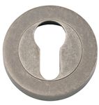 9307 - Euro Escutcheons -  Round - Distressed Nickel