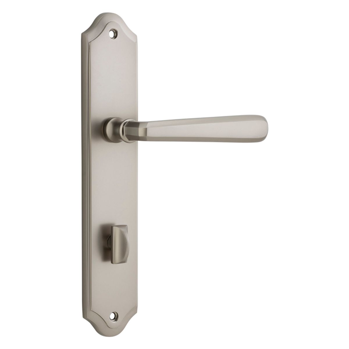 14874P85 - Copenhagen Lever - Shouldered Backplate - Satin Nickel - Privacy