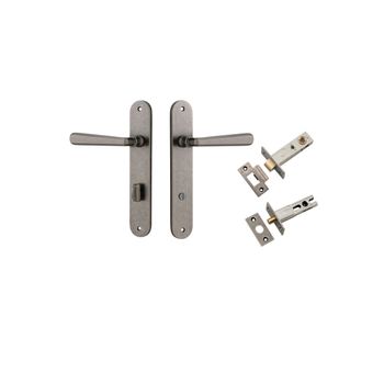 Copenhagen Lever - Oval Backplate Privacy Kit with Privacy Turn