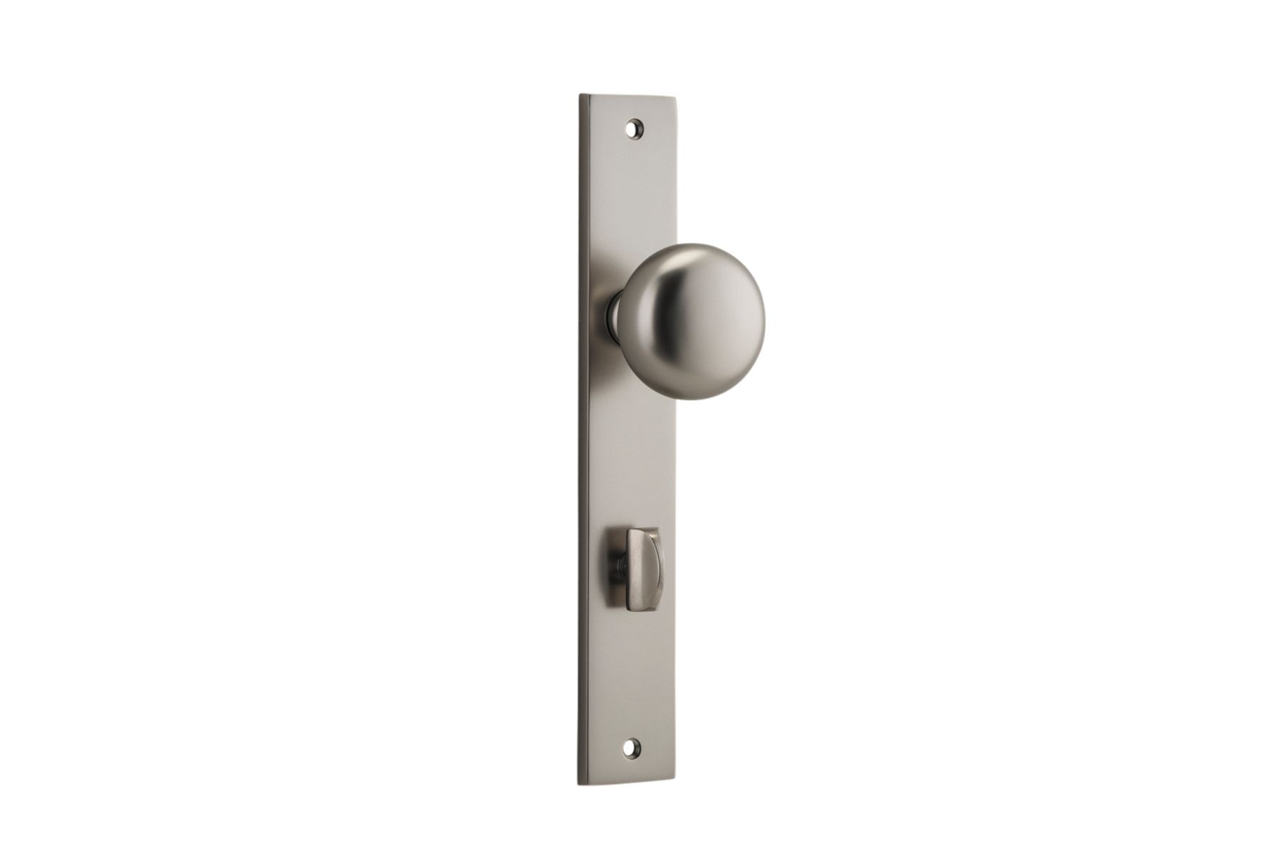 14822P85 - Cambridge Knob - Rectangular Backplate - Satin Nickel - Privacy