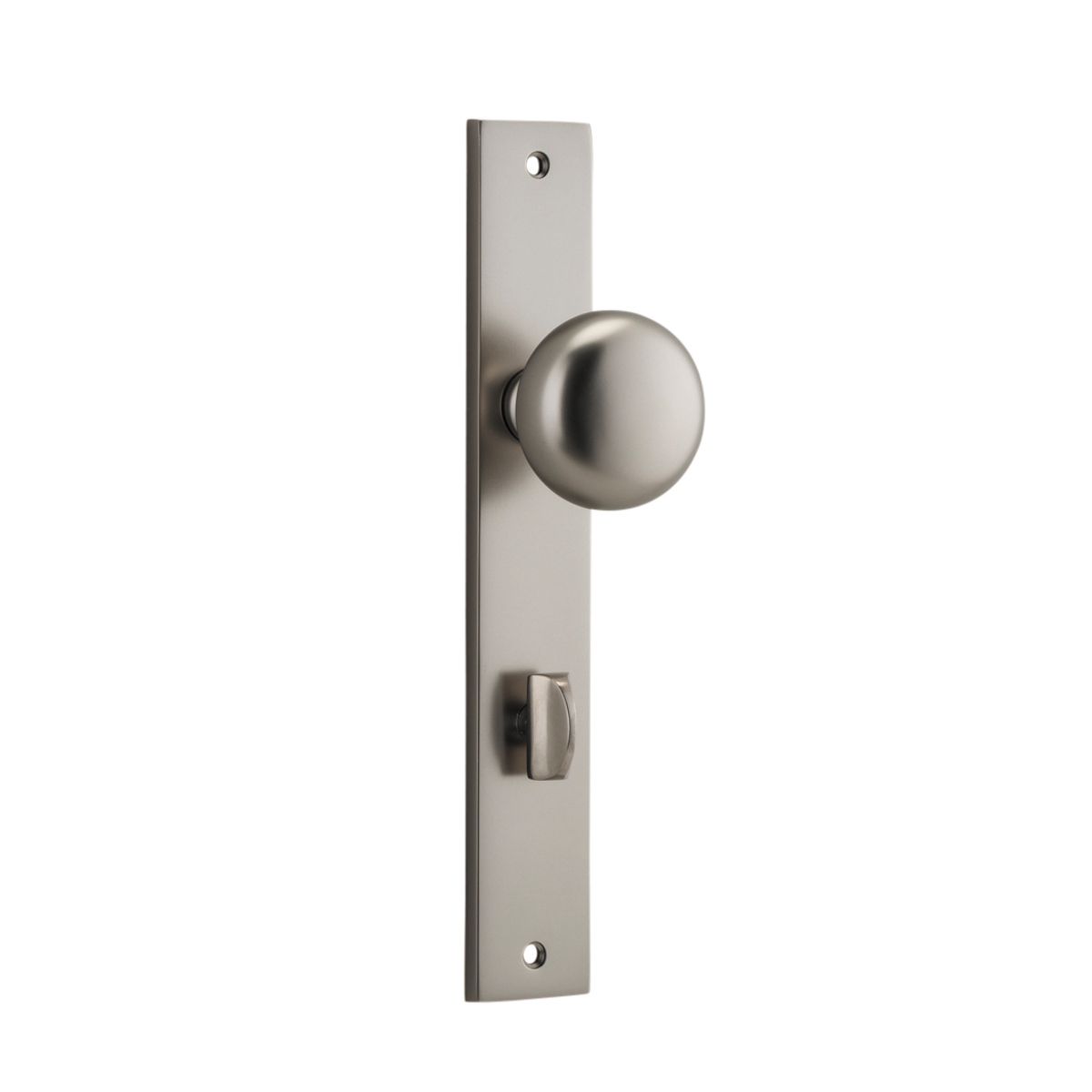 14822P85 - Cambridge Knob - Rectangular Backplate - Satin Nickel - Privacy