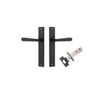 12872KPASS60 - Copenhagen Lever - Rectangular Backplate Passage Kit - Matt Black - Passage