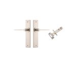 14758KPASS60 - Como Lever - Chamfered Backplate Passage Kit - Satin Nickel - Passage