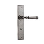 13786P85 - Verona Lever - Chamfered Backplate - Distressed Nickel - Privacy