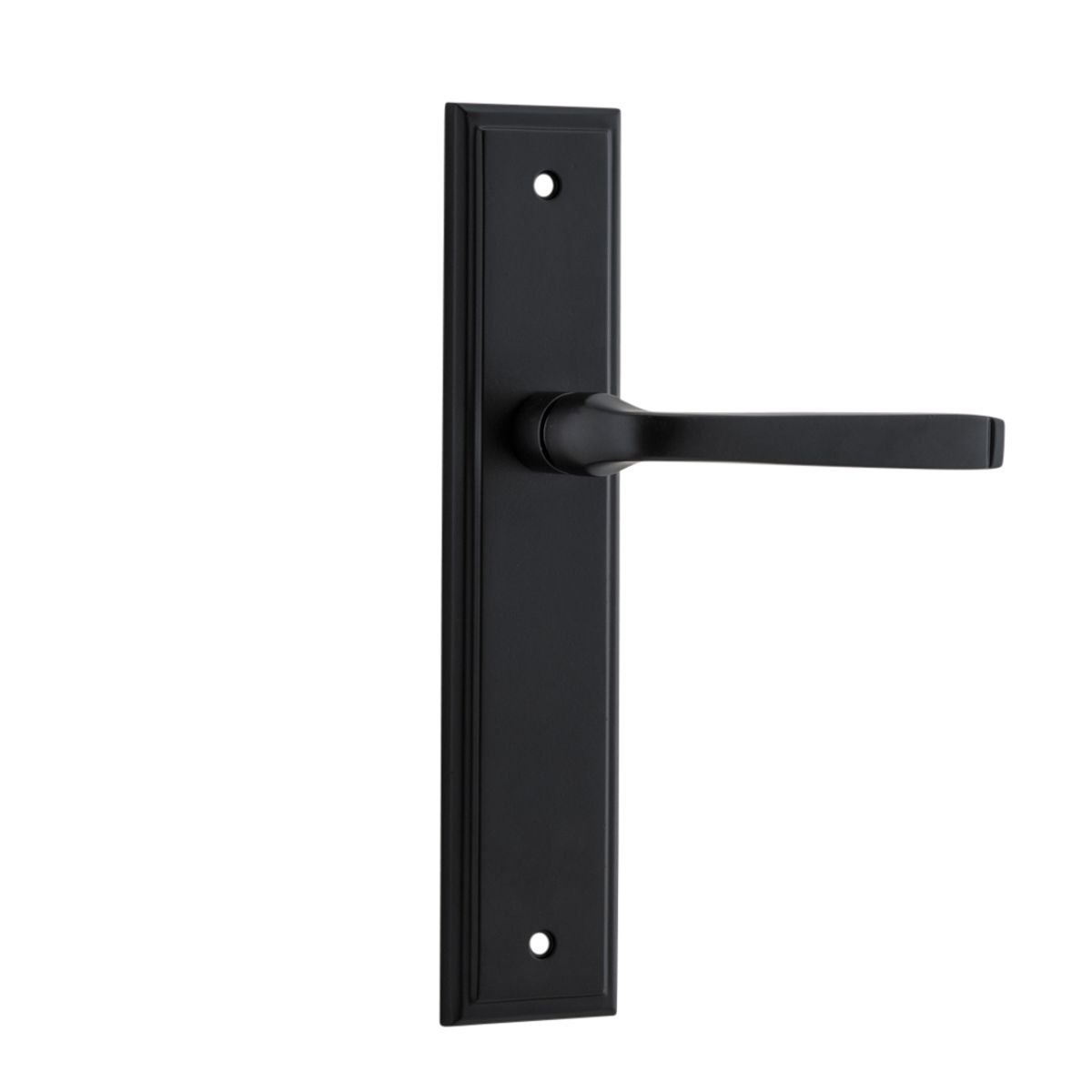12744 - Annecy Lever - Stepped Backplate - Matt Black - Passage