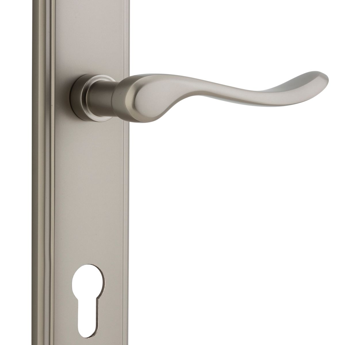 14926E85 - Stirling Lever - Stepped Backplate - Satin Nickel - Entrance