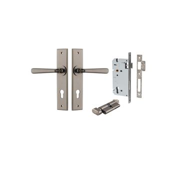 Copenhagen Lever - Chamfered Backplate Entrance Kit with High Security Lock
