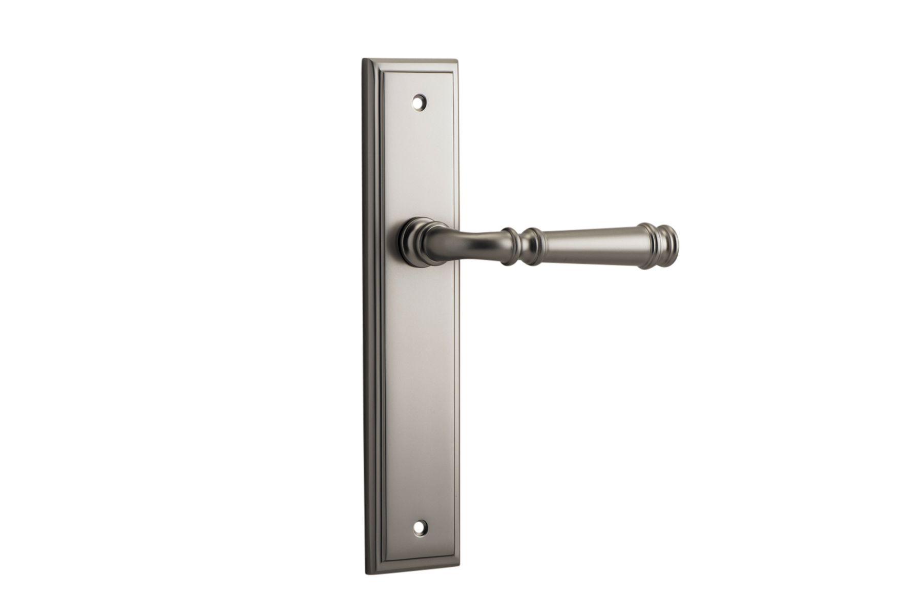 14742 - Verona Lever - Stepped Backplate - Satin Nickel - Passage