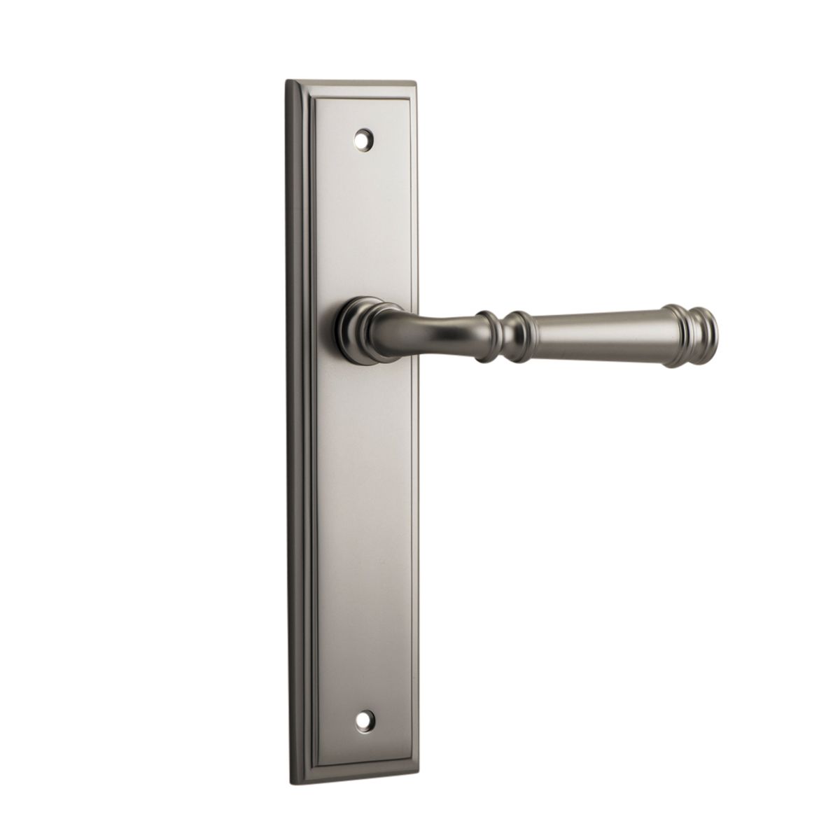 14742 - Verona Lever - Stepped Backplate - Satin Nickel - Passage