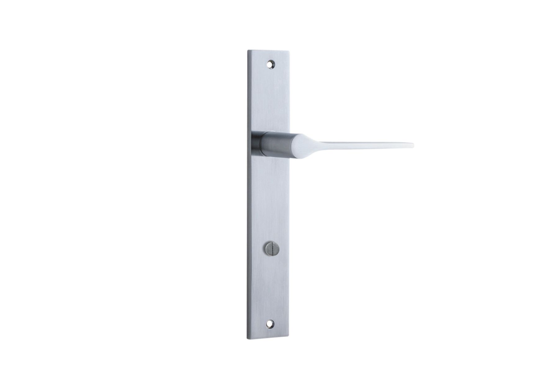 12254 - Como Lever - Rectangular Backplate - Brushed Chrome - Passage