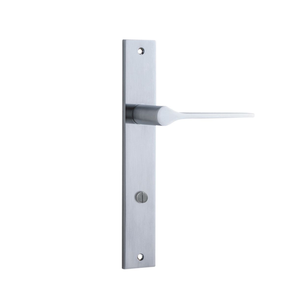12254 - Como Lever - Rectangular Backplate - Brushed Chrome - Passage