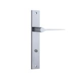 12254 - Como Lever - Rectangular Backplate - Brushed Chrome - Passage