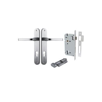 Annecy Lever - Oval Backplate Entrance Kit with High Security Lock
