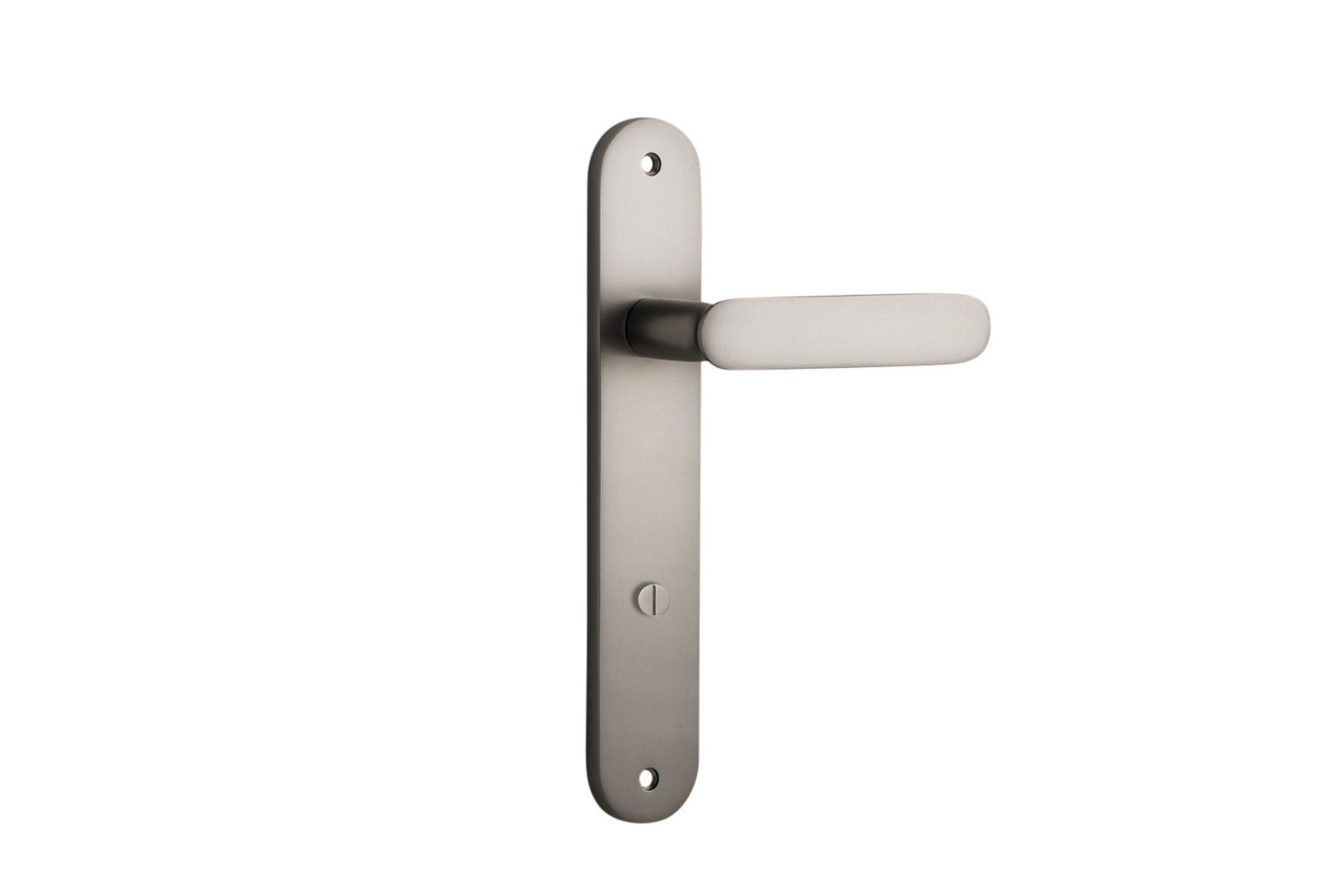 14764P85 - Bronte Lever - Oval Backplate - Satin Nickel - Privacy