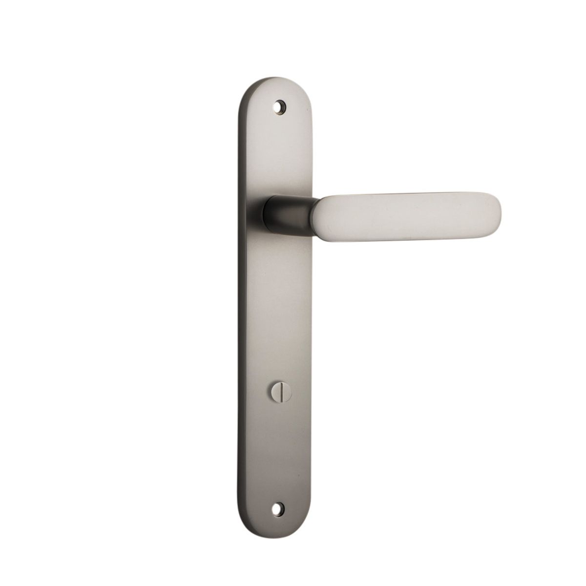 14764P85 - Bronte Lever - Oval Backplate - Satin Nickel - Privacy