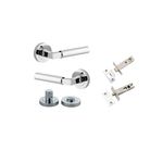 0344KPRIV60 - Berlin Lever - Round Rose Privacy Kit - Polished Chrome - Privacy