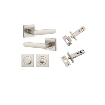 Osaka Lever - Square Rose Privacy Kit with Separate Privacy Turn
