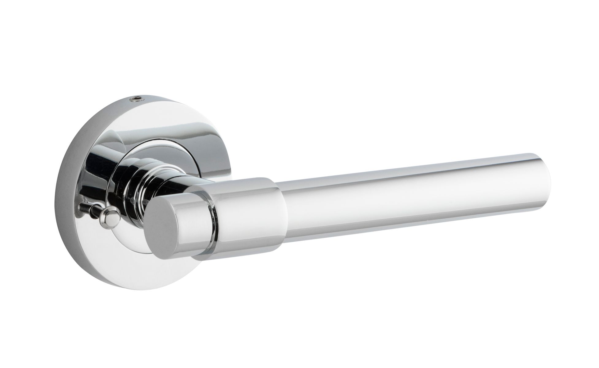 20624KIBPRIV60 - Helsinki Lever - Round Rose (Inbuilt Privacy) - Polished Chrome - Privacy