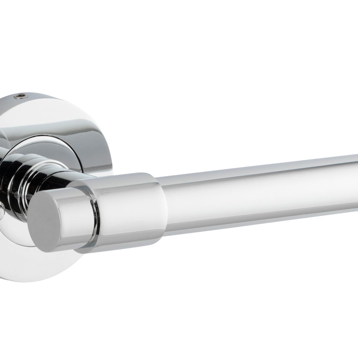 20624KIBPRIV60 - Helsinki Lever - Round Rose (Inbuilt Privacy) - Polished Chrome - Privacy