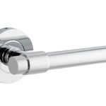 20624KIBPRIV60 - Helsinki Lever - Round Rose (Inbuilt Privacy) - Polished Chrome - Privacy