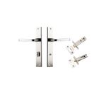 14208KPRIV60 - Annecy Lever - Rectangular Backplate Privacy Kit with Privacy Turn - Polished Nickel - Privacy