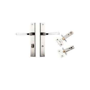 Annecy Lever - Rectangular Backplate Privacy Kit with Privacy Turn