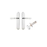 11712KPASS60 - Sarlat Lever - Shouldered Backplate Passage Kit - Polished Chrome - Passage