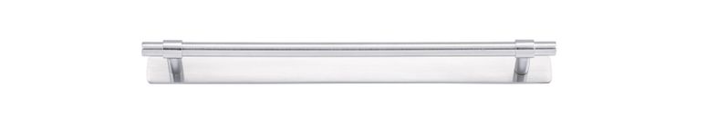 21025B - Helsinki Cabinet Pull with Backplate - CTC256mm - Brushed Chrome