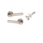 24005KIBPRIV60 - Puerto Lever - Round Rose (Inbuilt Privacy) - Satin Nickel - Privacy