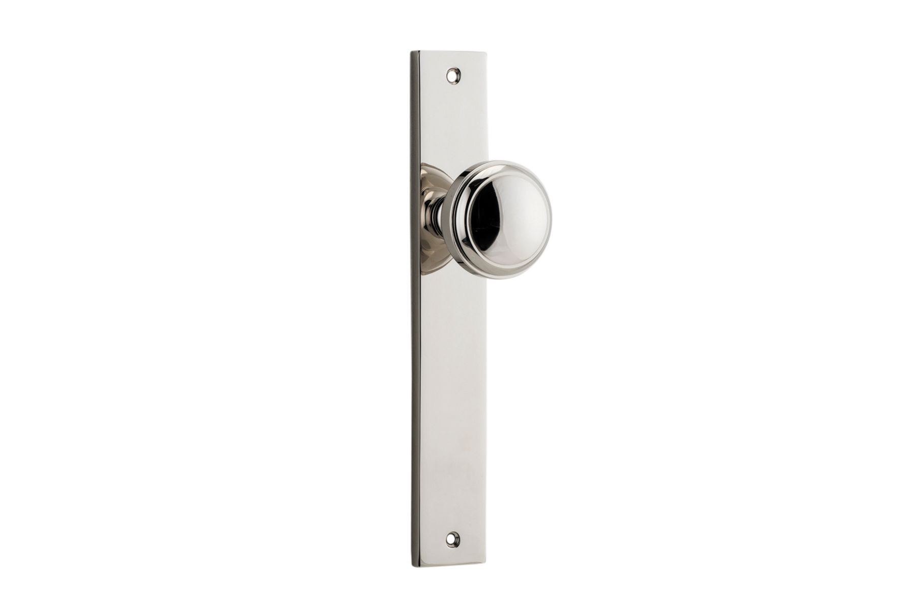 14320 - Paddington Knob - Rectangular Backplate - Polished Nickel - Passage
