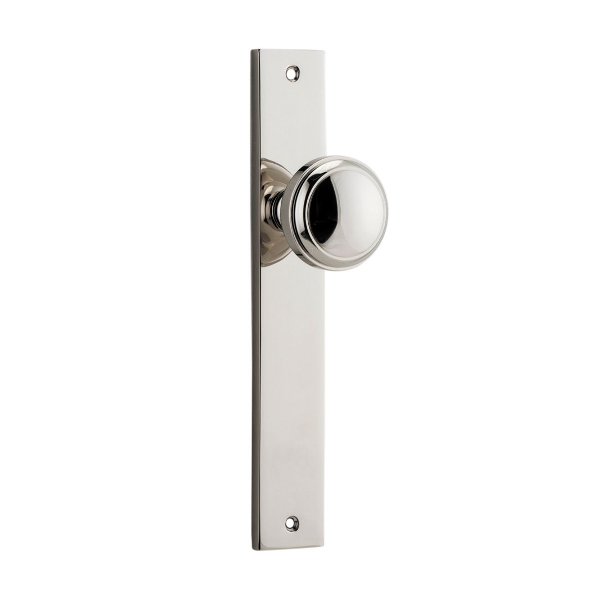 14320 - Paddington Knob - Rectangular Backplate - Polished Nickel - Passage